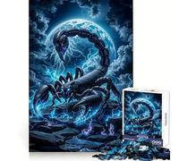 Scorpio Zodiac 1000 Pieces Jigsaw Puzzles for Teenagers Enhance Memory Easy Leisure Firm Cut Wall Art Decor (38x26cm)