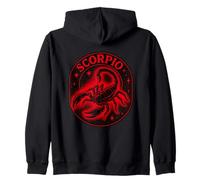 Scorpio Zodiac Retro Scorpion Zip Hoodie