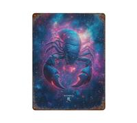 Scorpio Zodiac Sign Camper Accessories Decor Metal Tin Sign for Bar Kitchen Garden Iron Wall Art Decoration 15.7"x11.8"