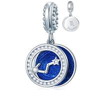 Scorpio Zodiac Sign Charms for Pandora Charm Bracelets - 925 Sterling Silver Necklace Pendants, 12 Constellation/Horoscope Star Dangle Birthstone Beads, Birthday Gif Women/Men/Girls/Boys