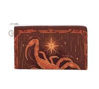 Scorpio Zodiac Sign Portable Canvas Coin Purse Fashion Pencil Case Travel Makeup Bag