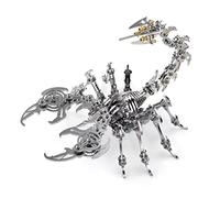 Scorpion 3D Metal Puzzles Kits for Adults Teens, Colorful 3D Mechanical Assembly Models, Stainless Steel DIY Steampunk Puzzle for Collectible Display & Gift - 200+PCS
