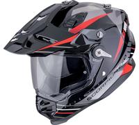 Scorpion ADF-9000 Air Feat, adventure helmet XL Black/Silver/Red