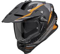 Scorpion ADF-9000 Air Feat Motocross Helmet, black matt/silver/orange, size M (57/58)