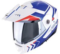 Scorpion ADX-2 Lewis Helmet, white-red-blue, size L for Men