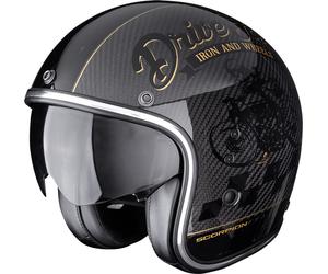Scorpion Belfast Carbon Evo Zippy, open face helmet L Black/Gold