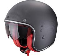 Scorpion Belfast Evo Carbon Jet Helmet, black matt/red, size XL (60/61)