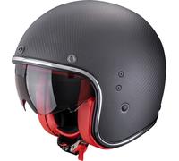 Scorpion Belfast Evo Carbon Jet Helmet, black-red, size L for Men
