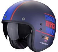 Scorpion Belfast Evo FC Barcelona Jet Helmet, blue matt/red, size S (55/56)