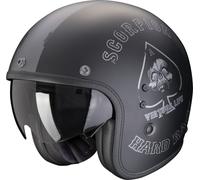 Scorpion Belfast Evo Spade Jet Helmet, black-silver, size 2XL for Men