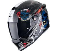 Scorpion Covert FX Skullz Helmet, black-grey-red, size M for Men