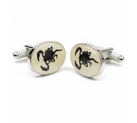 Scorpion Cufflinks - Onyx Art CK912 Scorpio Zodiac Star Sign Cuff Links In Premier Life Packaging