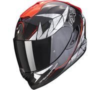 Scorpion EXO-1400 Evo Air Aranea Carbon Helmet, black-red, size 2XL for Men