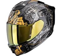 Scorpion Exo-1500 Air Apus Full-Face Helmet, black-grey-gold, size XL for Men