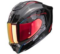 SCORPION EXO-1500 AIR CARBON MUNDI BLACK RED MOTORCYCLE ECE 22.06 TOURING HELMET