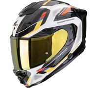Scorpion Exo-1500 Air Sleek Full-Face Helmet, black-white-yellow, size L for Men