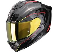 Scorpion Exo-1500 Carbon Air Mundi Full-Face Helmet, black-red-yellow, size L for Men