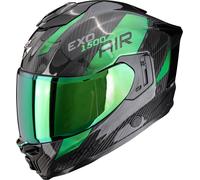 Scorpion Exo-1500 Carbon Air Platted Full-Face Helmet, black-green, size L for Men