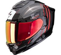 Scorpion Exo-1500 Carbon Air Zity Full-Face Helmet, black-red, size M for Men