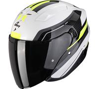 Scorpion EXO-230 Hipe Open-Face Helmet, black-white-yellow, size S for Men