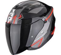 Scorpion EXO-230 Loop Open-Face Helmet, black-grey-red, size M for Men