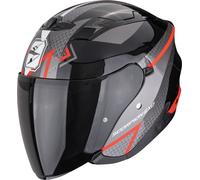 Scorpion EXO-230 Loop Open-Face Helmet, black-grey-red, size XL for Men