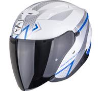 Scorpion EXO-230 Loop Open-Face Helmet, grey-white-blue, size L for Men