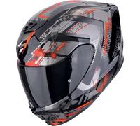 Scorpion EXO-391 Clutter Helmet, black-grey-red, size M for Men