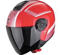 Scorpion Exo-City II Cosmos Open-Face Helmet, black-white-red, size M for Men