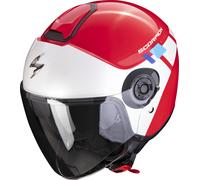 Scorpion Exo-City II Mall Jet Helmet, white-red, size XS 54 55 for Men
