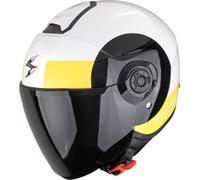 Scorpion Exo-City II Sheer Open-Face Helmet, black-white-yellow, size 2XL for Men