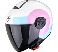 Scorpion Exo-City II Sheer Open-Face Helmet, white-pink-blue, size M for Men