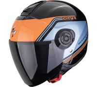Scorpion Exo-City II Vita Open-Face Helmet, black-blue-orange, size 2XL for Men