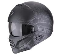 Scorpion EXO-Combat 2 Spiderweb Jet Helmet Matt/Black/Silver 2XL