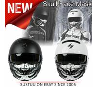 Scorpion EXO Combat & EVO Helmet Skull Face Mask│Fits All Sizes Helmets│Black