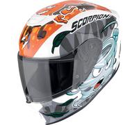 Scorpion EXO JNR Air The4Elements Kids Helmet, white-blue-orange, size S