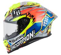 Scorpion EXO-R1 Evo II Air Aron Misano Full-Face Helmet unisex Silver/Blue/Yellow, XS