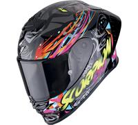 Scorpion EXO R1 Evo II Air Savage Helmet, black-blue-yellow, size S for Men