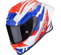 Scorpion EXO-R1 Evo II Air Valere Full-Face Helmet, white-red-blue, size L for Men
