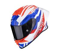 Scorpion EXO-R1 Evo II Air Valere Full-Face Helmet, white-red-blue, size S for Men