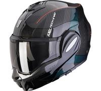 Scorpion EXO-Tech Evo Carbon Cad Flip-Up Helmet, black-red-green, size S for Men