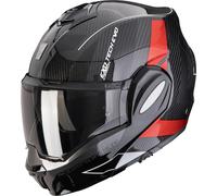 Scorpion EXO-Tech Evo Carbon Cad Flip-Up Helmet, black-red, size XL for Men