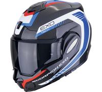 Scorpion EXO Tech Evo Carbon Cosy Helmet, black-red-blue, size M for Men