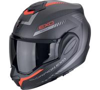 Scorpion EXO Tech Evo Carbon Cosy Helmet, black-red, size XL for Men
