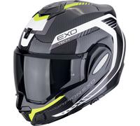 Scorpion EXO-Tech Evo Carbon Cosy, modular helmet L Black/White/Neon-Yellow