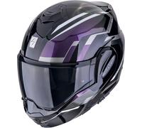 Scorpion EXO Tech Evo Furio Helmet, black-purple-silver, size XS for Men