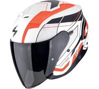 Scorpion EXO Z1 Vue Jet Helmet, white matt/black/red, size XS (53/54)