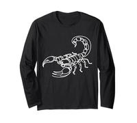 Scorpion Line Art Wildlife Animal Drawing Design Long Sleeve T-Shirt