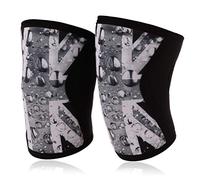 Scorpion Power Lifting Knee Sleeves for Weight Lifting 7mm Neoprene Powerlifting Knee Wraps for CrossFit (Union Jack, Medium)