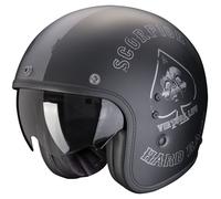 Scorpion Belfast Evo Spade Jet Helmet, black-silver, size XL for Men